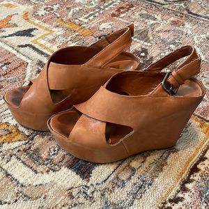Dolce Vita Julie Tan Leather Wedges